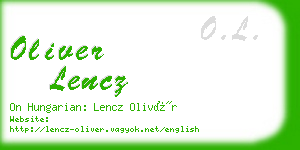 oliver lencz business card